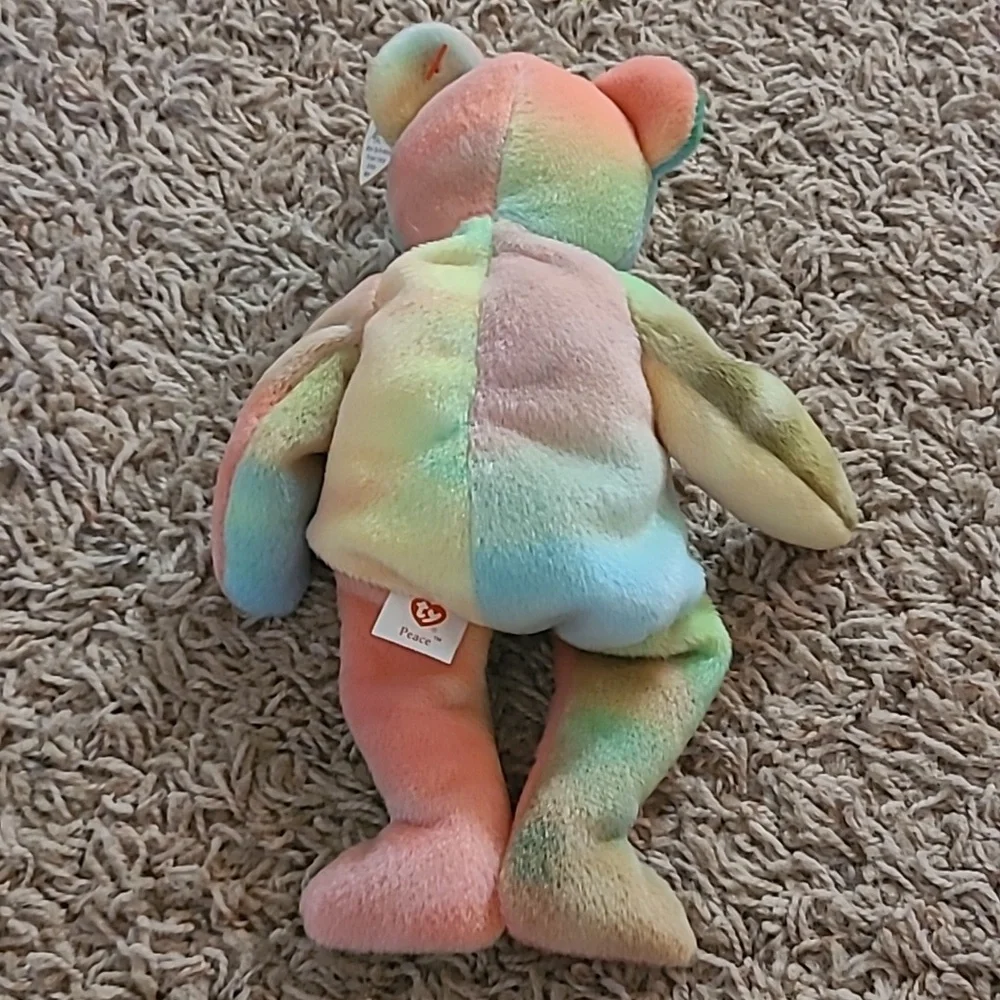 Ty Beanie Babies Peace the Bear Tie Dye Plush 1996 - Picture 5 of 7